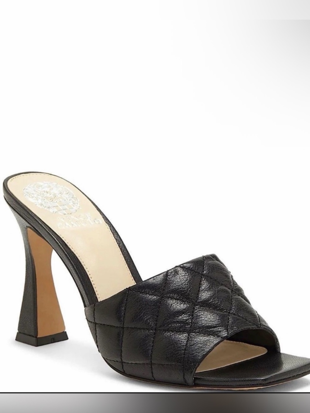 Vince Camuto Heel Mules
Black Quilted Leather Sandals